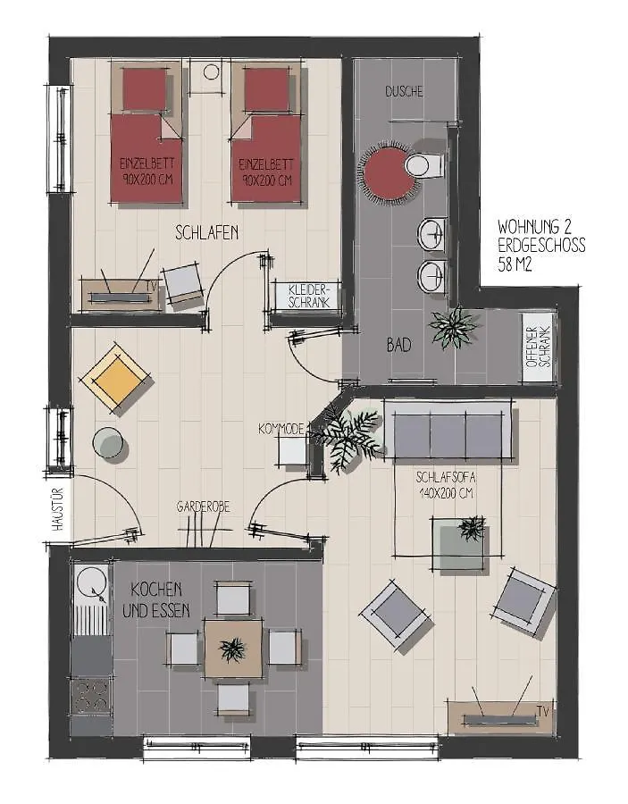 Ferienwohnungen Marienthal Hamburg Apartament